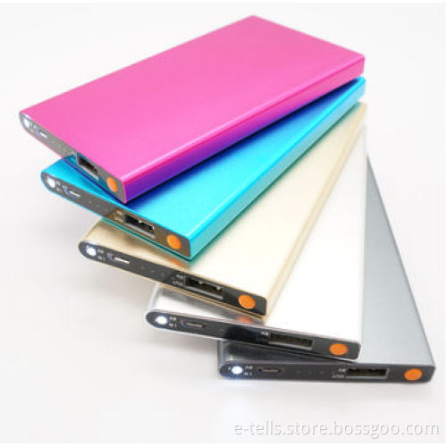 Aluminium Alloy Metal Fashion Style Private Mould Slim Power Bank